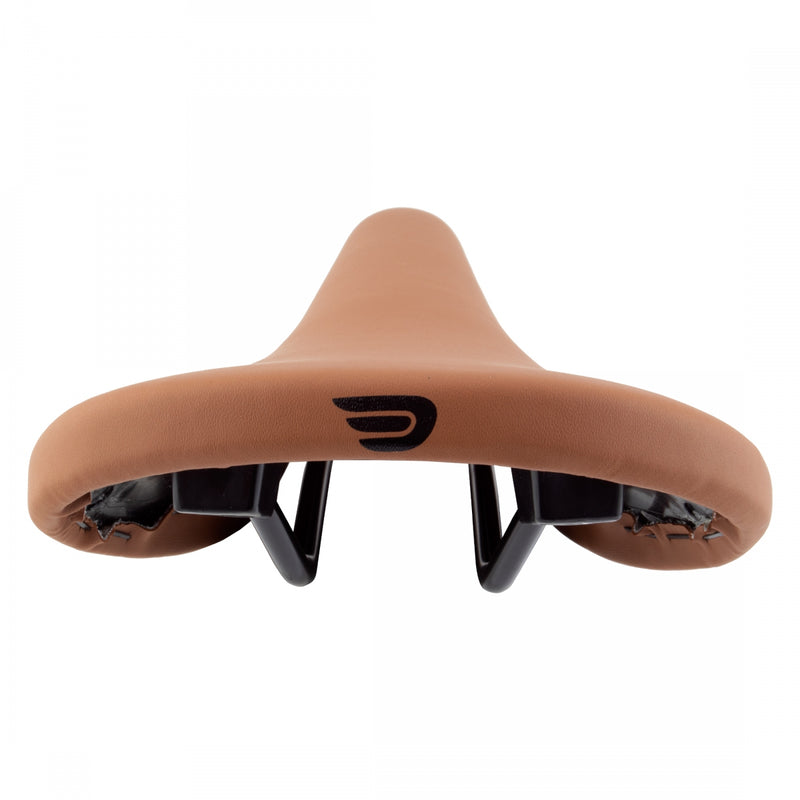 Load image into Gallery viewer, Pure Cycles Drome 2 Saddle - Brown Steel Rails PVC Cover Unisex
