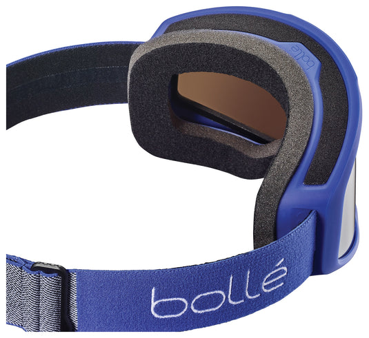 Bolle Bedrock Plus Blue Matte Black Chrome Sunglasses