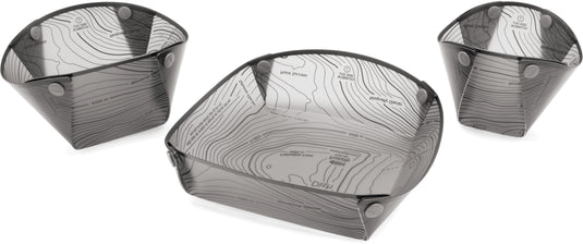 Fozzils Solo Pack: Lightweight Grey Plates & Bowls Set for Outdoor Dining