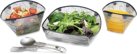 Fozzils Solo Pack: Lightweight Mist Plates & Bowls Set for Outdoor Dining