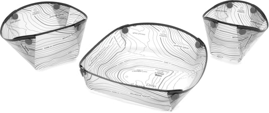Fozzils Solo Pack: Lightweight Mist Plates & Bowls Set for Outdoor Dining
