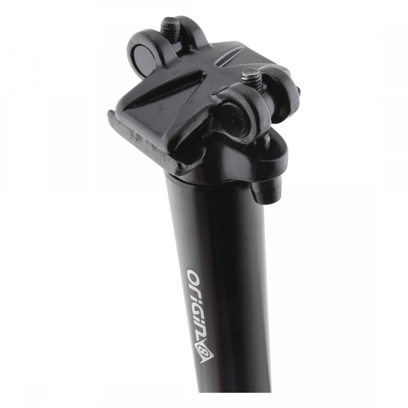 Load image into Gallery viewer, Origin8 Pro Fit Seatpost 31.6mm 400mm Blk Micro-Adjust 2 Bolt Clamp
