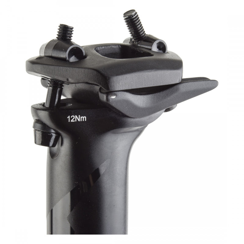Load image into Gallery viewer, Origin8 Spire I Seatpost 27.2mm 350mm Blk Micro-Adjust 2 Bolt Clamp
