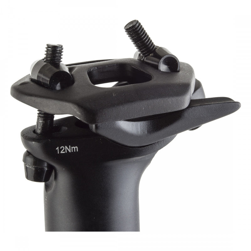 Load image into Gallery viewer, Origin8 Spire II Seatpost 27.2mm 350mm Blk Micro-Adjust 2 Bolt Clamp
