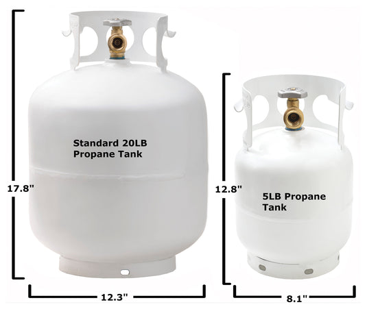 Flame King 5lb LP Propane Cylinder with OPD Valve - Portable and Reliable Propane Tank