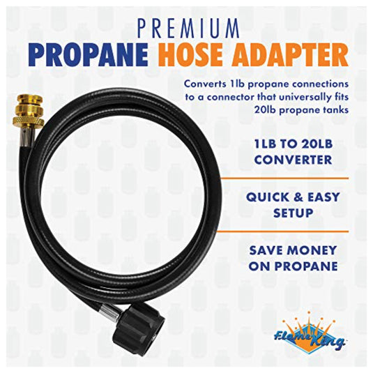 Flame King 1lb To 20lb Converter Hose 4ft
