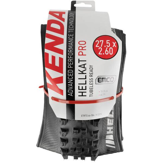 Kenda HellKat Pro Tire 27.5 x 2.6 Tubeless BK/BSK RSR/AGC/TLR/60 FOLD 50psiAn