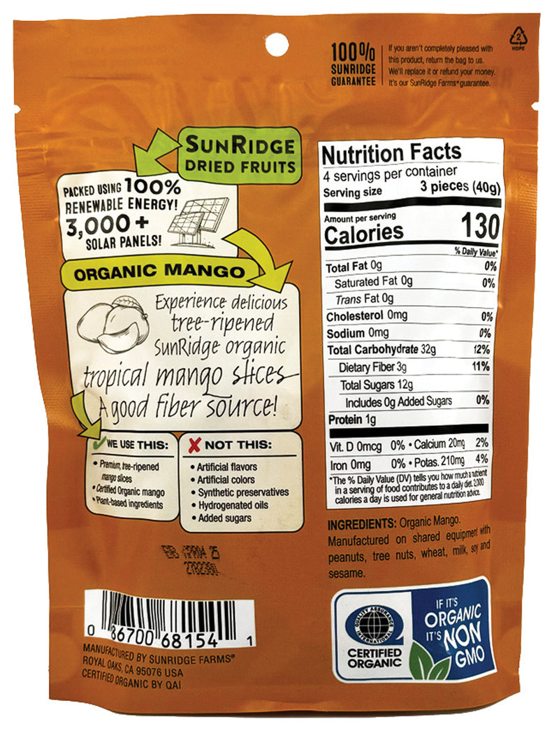 Load image into Gallery viewer, Sunridge Farms Organic Mango Slices - Naturally Sweet and Organic!
