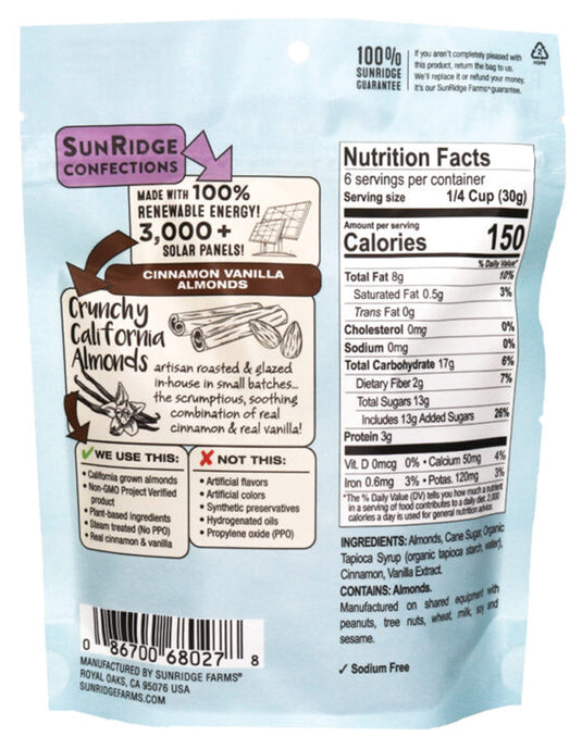 Sunridge Farms Vanilla Cinnamon Almonds: A Deliciously Sweet and Spiced Snack!