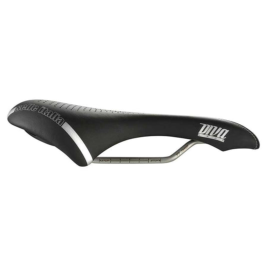 Selle Italia Diva Gel Superflow Saddle - Black 135mm Width Titanium Rails