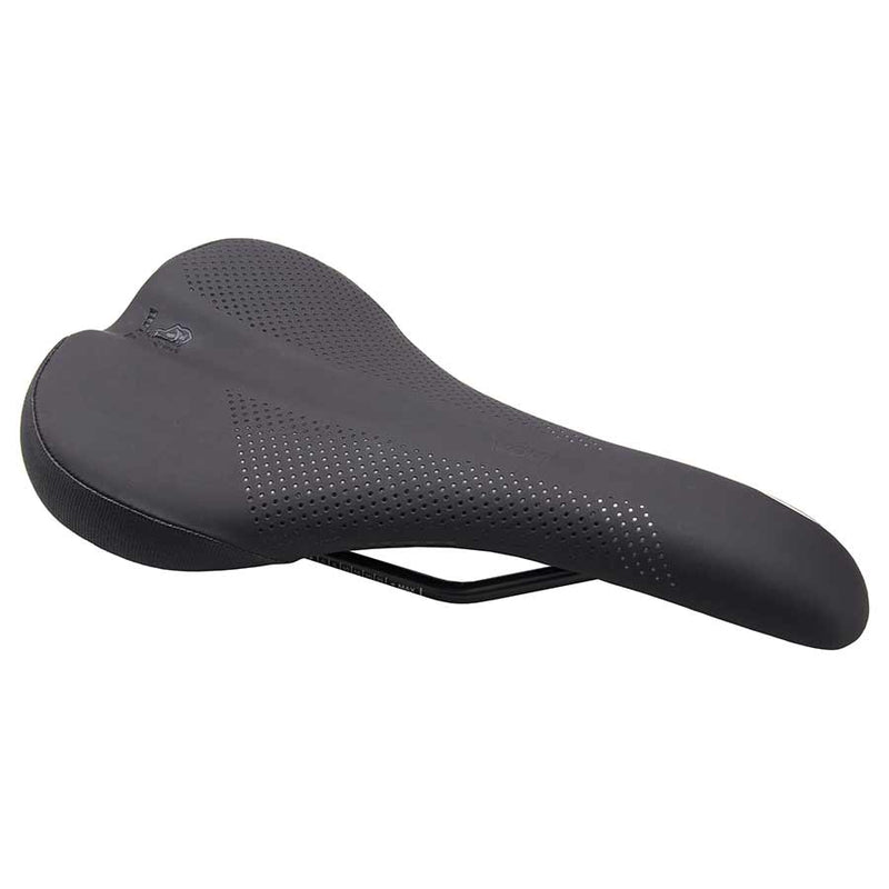 Load image into Gallery viewer, WTB Volt Saddle - Black 265mm Width Steel Rails Microfiber Cover
