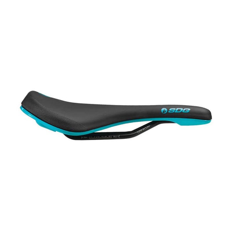 Load image into Gallery viewer, SDG Components Bel-Air V3 MAX, Saddle, 260 x 140mm, Unisex, 255g, Black/Turquoise

