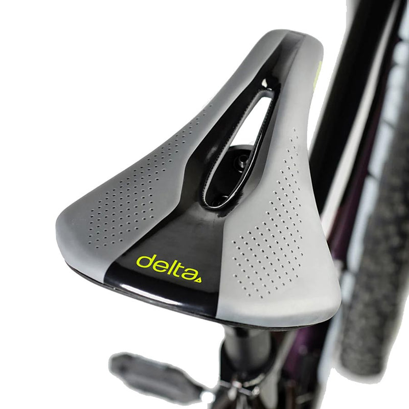 Load image into Gallery viewer, Delta Comfort Race Shorty Saddle - Grey 160mm Width Lightweight PU Foam
