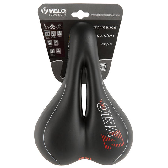 Velo Plush Gel D2 Saddle 255 x 177mm, 477g, Black
