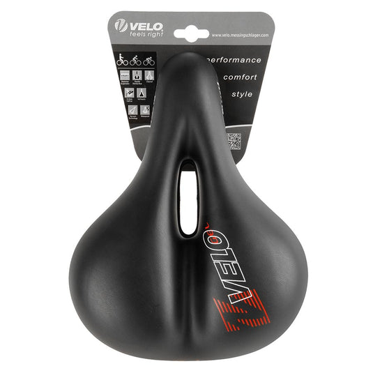 Velo Plush Gel Elasto Saddle, 275 x 213mm, Black