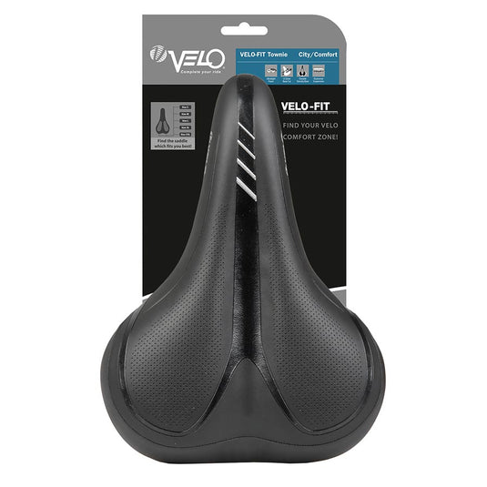 Velo Fit B-Town Saddle 263 x 216mm, 719g, Black