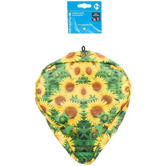 M-Wave Fun Print Seat Cover 230 x 250mm, Yellow, Sunflower