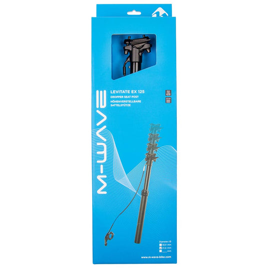 M-Wave Levitate EX 125 Dropper Seatpost, 30.9mm, 475mm, Travel: 125mm, Remote: Right hand