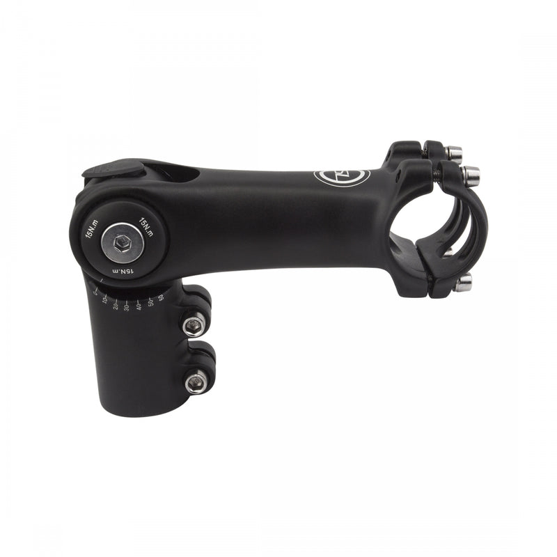 Load image into Gallery viewer, Sunlite 0-60 Deg Adjustable Top Mount Stem Adjustable 25.4 or 31.8mm 90mm Black
