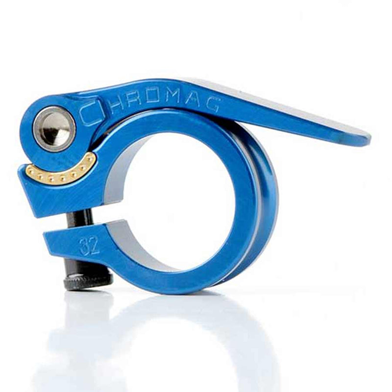 Load image into Gallery viewer, Chromag Seatpost clamp with QR, 35mm, Blue
