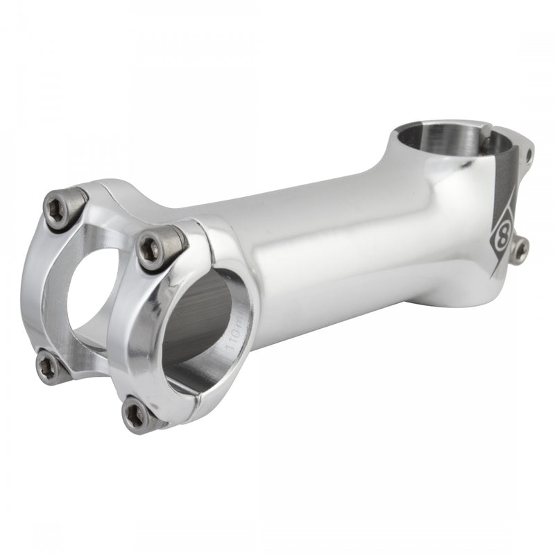 Load image into Gallery viewer, Origin8 Pro Fit Stem 25.4mm 110 mm +/-6 Degree Silver Aluminum Road / Mountain

