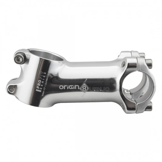 Origin8 Pro Fit Alloy Ergo Stem Road/MTB 25.4 mm 80 mm +/- 17Â° Silver