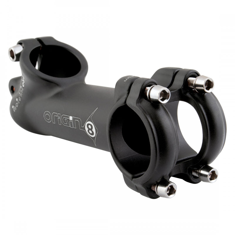 Load image into Gallery viewer, Origin8 Pro Fit Alloy Ergo Stem 25.4 / 31.8mm 110mm +/- 35 Deg Road or Mountain
