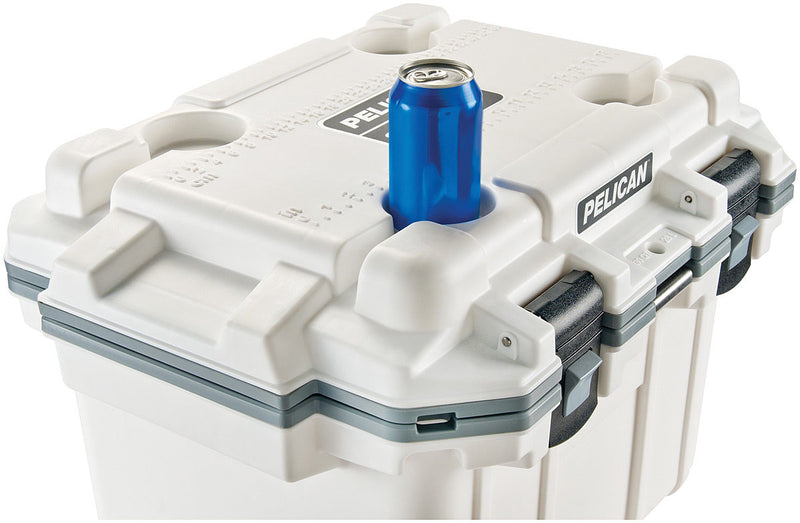 Load image into Gallery viewer, Stay Cool Anywhere with the Pelican 30qt Elite Cooler in White/Grey - Premium Quality Cooler for All Your Adventures!
