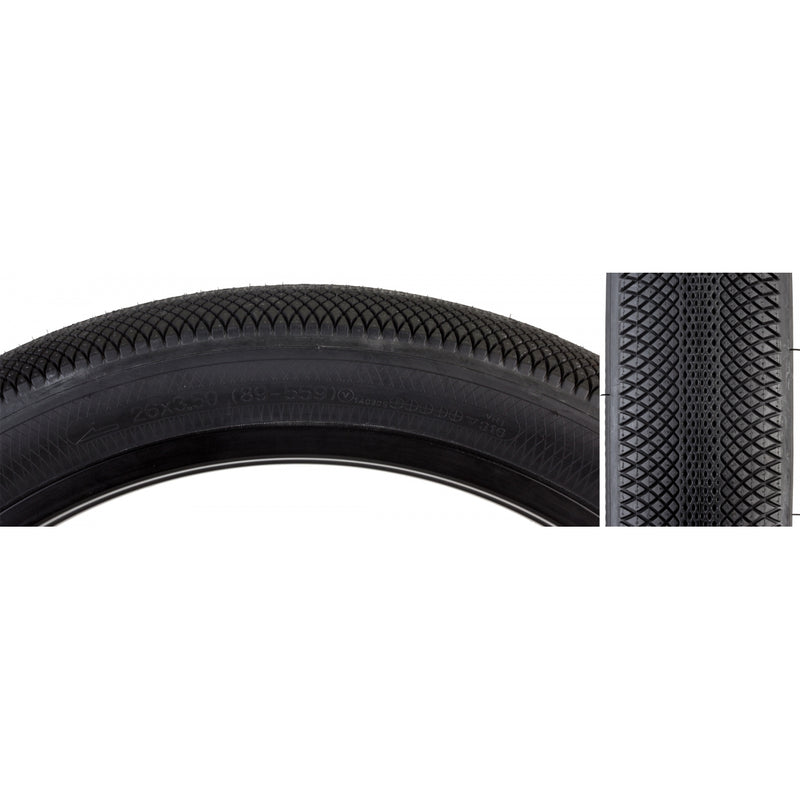 Load image into Gallery viewer, Pack of 2 Sunlite Baja 26 x 3.5 Clincher Wire TPI 36 Black/Black
