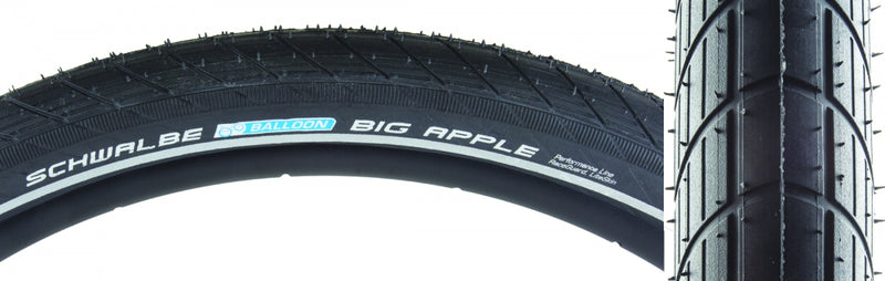 Load image into Gallery viewer, Schwalbe Big Apple Perf Lite RG 20x2.15 Wire TPI E-Bike Tire with Reflective Sidewall &amp; RaceGuard
