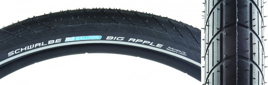 Schwalbe Big Apple Perf Lite RG 20x2.15 Wire TPI E-Bike Tire with Reflective Sidewall & RaceGuard