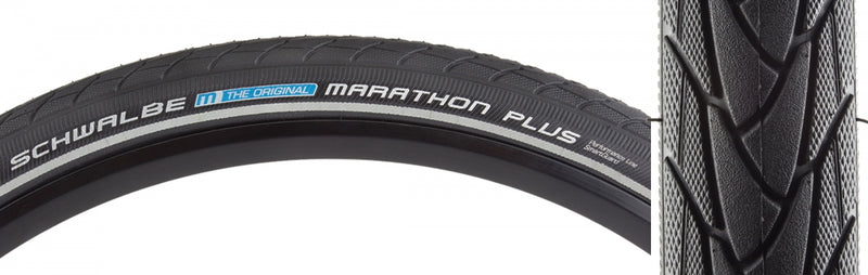 Load image into Gallery viewer, 2 Pack Schwalbe Marathon Plus Performance Twin SmartGuard 26x1.35 Wire TPI 100
