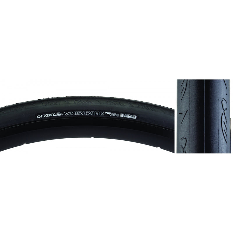 Load image into Gallery viewer, 2 Pack Origin8 Whirlwind Tire Folding Kevlar Belted 120TPI Black 700 x 25
