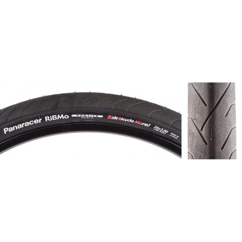 Load image into Gallery viewer, Pack of 2 Panaracer Ribmo 26 x 2.0 Clincher Fold TPI 65 Black/Black Reflective
