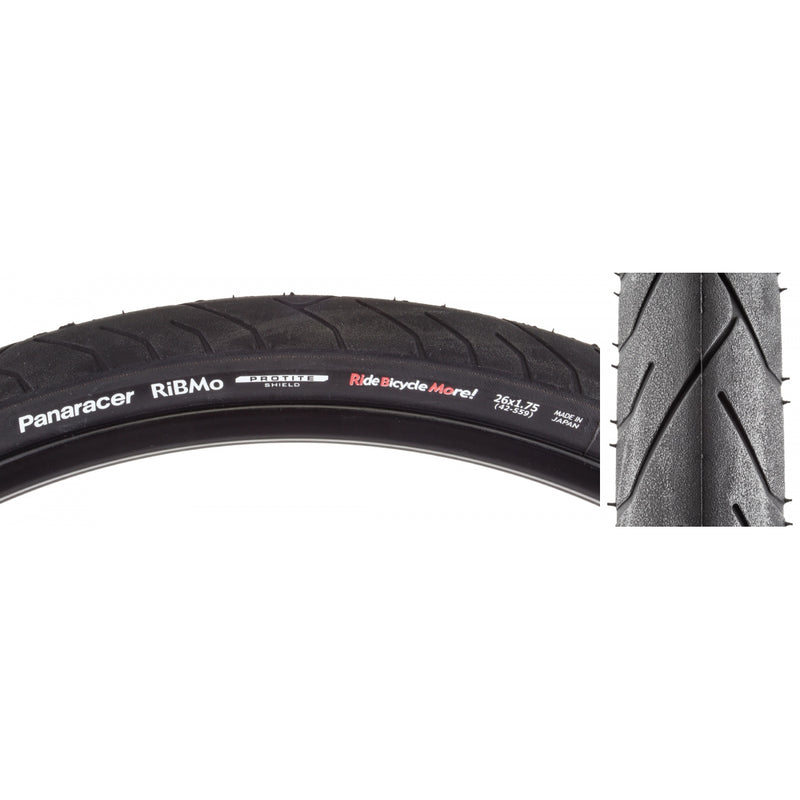 Load image into Gallery viewer, Pack of 2 Panaracer Ribmo 26x1.75 Clincher Wire TPI 70 Black/Black Reflective
