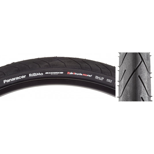 Pack of 2 Panaracer Ribmo 26x1.75 Clincher Wire TPI 70 Black/Black Reflective