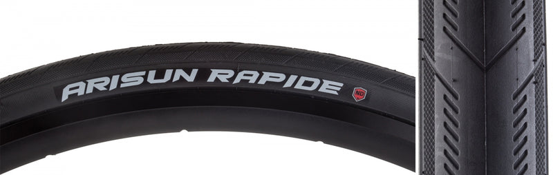 Load image into Gallery viewer, Pack of 2 Arisun Rapide 700 x 28 Clincher Fold TPI 100 Black/Black Reflective

