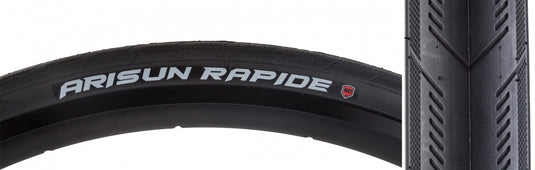 Pack of 2 Arisun Rapide 700 x 28 Clincher Fold TPI 100 Black/Black Reflective