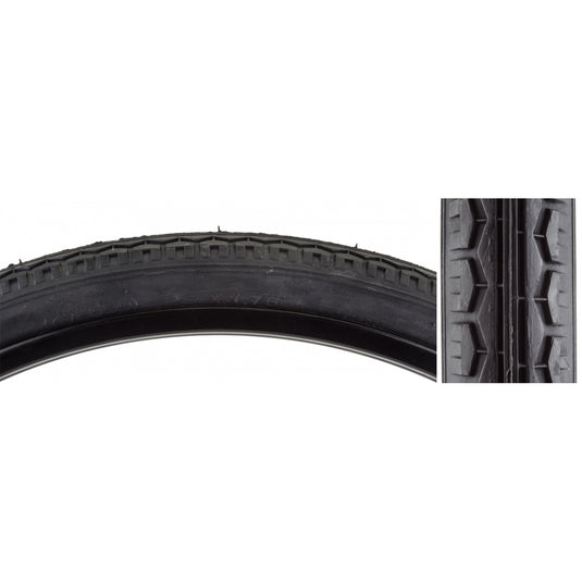 Pack of 2 Sunlite Street 26 x 1.75 Clincher Wire 40 Black/Black Reflective