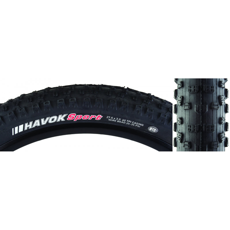 Load image into Gallery viewer, Pack of 2 Kenda Havok Sport DTC 27.5x3.0 Clincher Wire TPI 35 Black/Bsk
