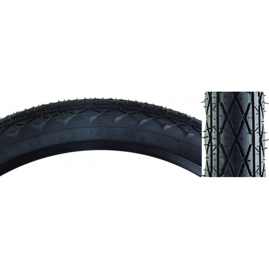 Pack of 2 Sunlite REvos 26x2.5 Clincher Wire TPI 65 Black/Black Reflective