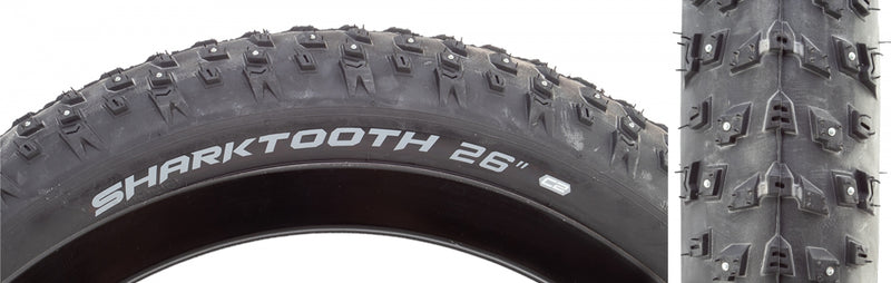 Load image into Gallery viewer, Pack of 2 Arisun Sharktooth 152 Stud 26x4.0 Studded Fold TPI 20 Bk/Blk
