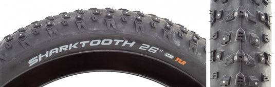 Pack of 2 Arisun Sharktooth 26x4.0 Studded Tubeless TPI 20 Blk/Black Reflective