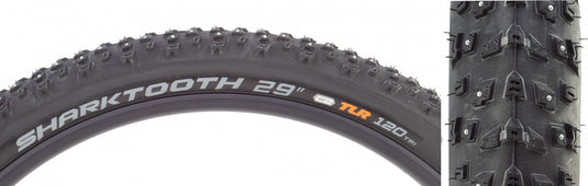 Arisun Sharktooth 29x2.8 Studded Tubeless Bike Tires with 220 Tungsten Alloy Spikes for Ice & Snow Mountaineering