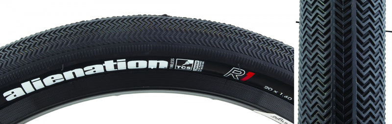 Load image into Gallery viewer, Alienation TCS R1 Tire Tubeless Folding Dual Compound Black 120TPI 20x1.6
