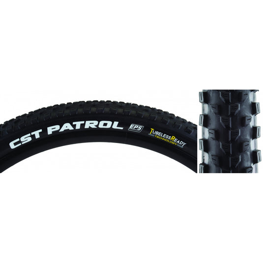 Pack of 2 CST Patrol Tire 29 x 2.25 Tubeless Folding PSI 65 TPI 60 Black Dual