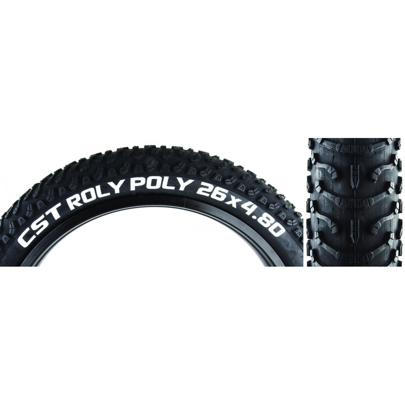 Load image into Gallery viewer, Pack of 2 Cst Premium Roly Poly 26x4.8 Clincher Wire TPI 25 Blk/Blk Reflective
