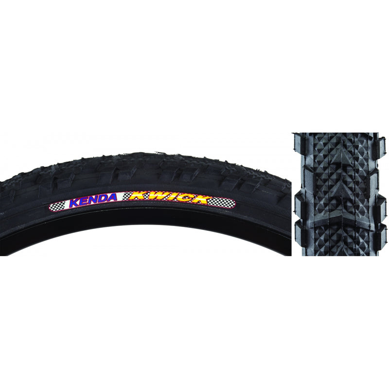Load image into Gallery viewer, Pack of 2 Kenda Kwick 24x1.95 Clincher Wire TPI 65 Blk/Bsk Reflective Road Tire
