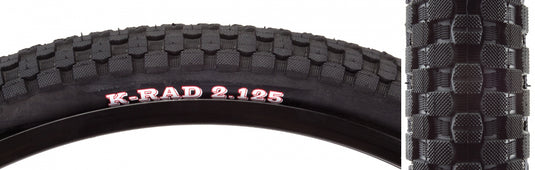 Pack of 2 Kenda KRad Sport 24x2.125 Clincher Wire TPI 65 Black/Bsk Reflective