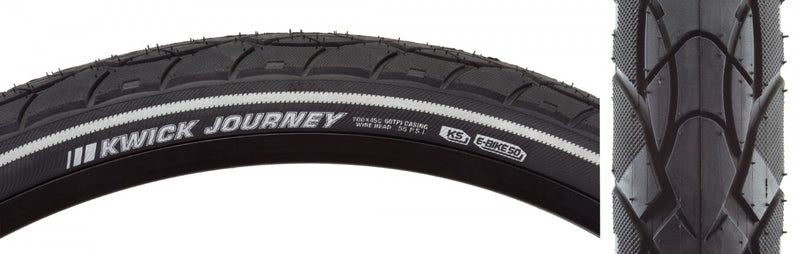 Load image into Gallery viewer, Pack of 2 Kenda Kwick Journey Sport KS 700x45 ClincherWire TPI 60 Bk/Blk Road
